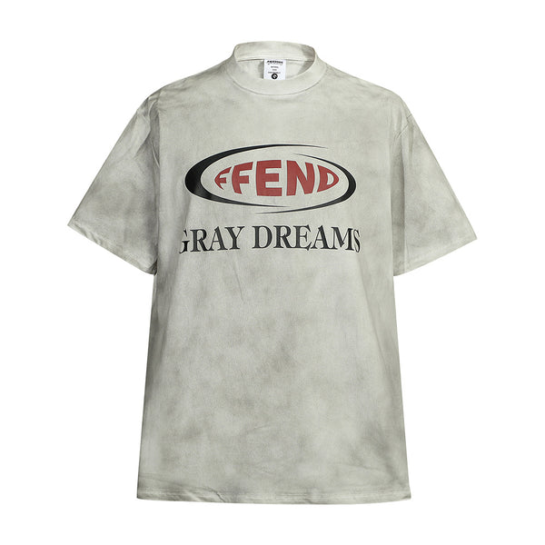 Camiseta Hombre Estampado Vintage Desgastado