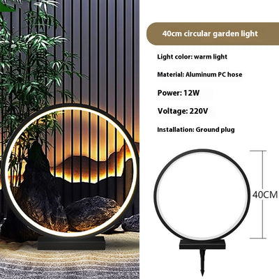 Lámpara de Jardín Redonda Impermeable para Exteriores - Iluminación Moderna - Image 10
