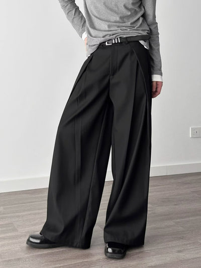 Pantalones Holgados Drapeados Hasta el Piso para Hombre - Image 12