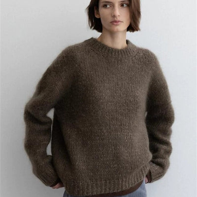 Suéter de Mohair Tejido Oversized Relajado
