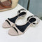 Sandalias Retro de Cuero con Tacón Kitten - Estilo Francés Abierto