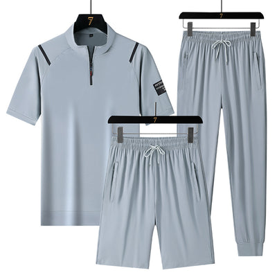 Traje Tres Piezas Ice Silk de Secado Rápido para Hombre - Image 12