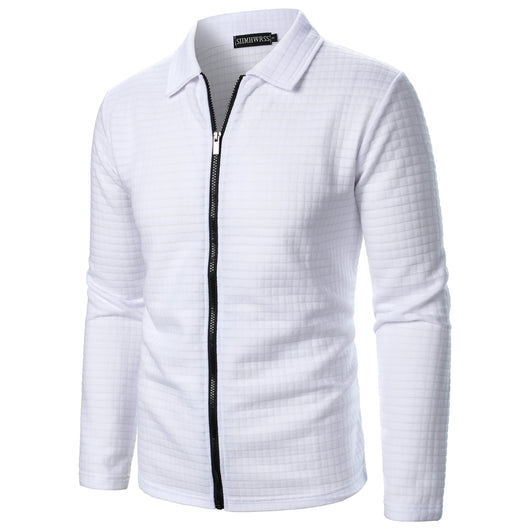 Cardigan Tipo Waffle con Solapa para Hombre - Casual y Versátil - Image 20