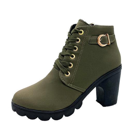 Botas Martin de Tacón Grueso con Hebilla Metálica para Mujer - Image 19