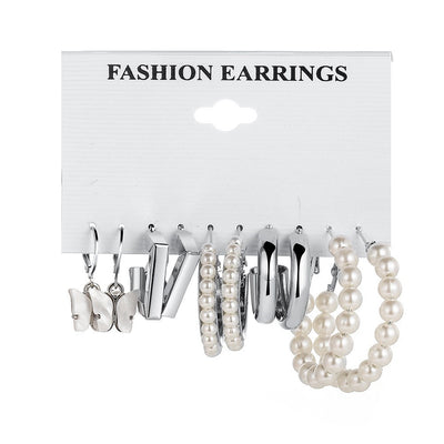 Aretes Mariposa de Aro con Perla y Acrílico - Image 4