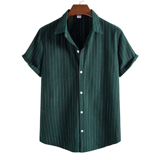 Camisa Casual a Rayas de Manga Corta para Hombre - Image 6