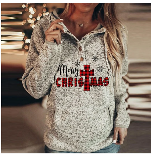 Sudadera Gris con Capucha y Estampado para Mujer - Image 15