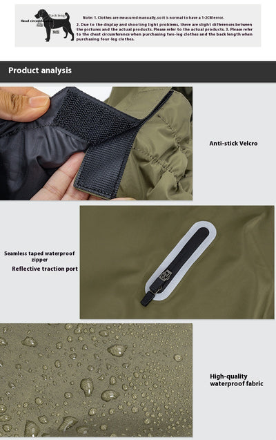 Poncho Impermeable Reflectante para Perros - Protección Total en Lluvia y Viento - Image 28