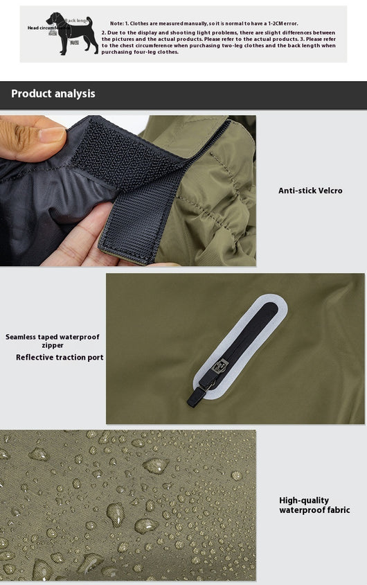 Poncho Impermeable Reflectante para Perros - Protección Total en Lluvia y Viento - Image 28