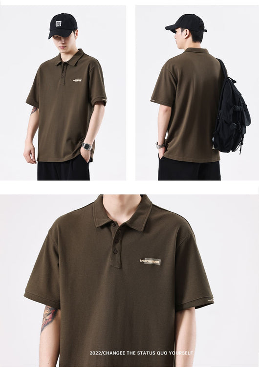 Polo Retro con Textura Bordada para Hombre - Image 18