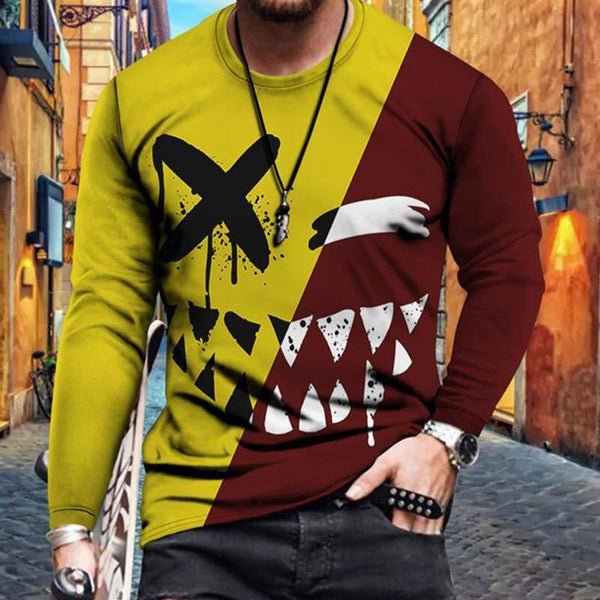 Camiseta Casual Slim Fit con Estampado de Letras para Hombre