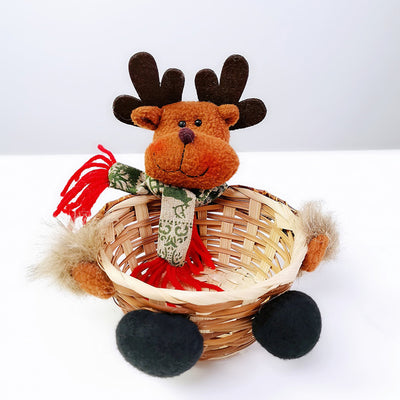 Canasta Decorativa Navideña Santa, Muñeco de Nieve y Reno - Image 16
