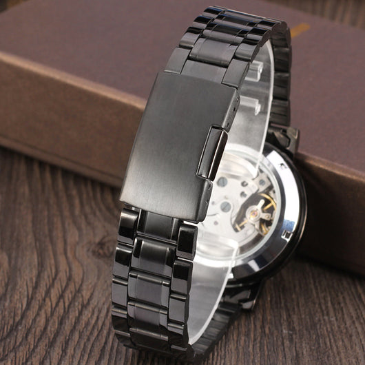 Reloj Mecánico Winner con Esfera Transparente y Correa de Acero - Image 9