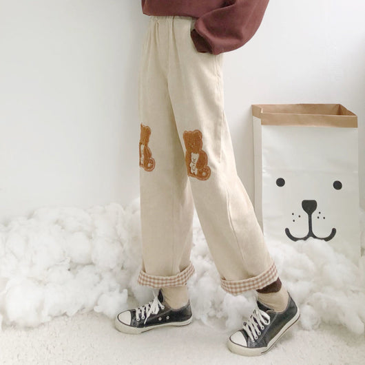 Pantalones Deportivos de Pana con Diseño Osito - Image 7