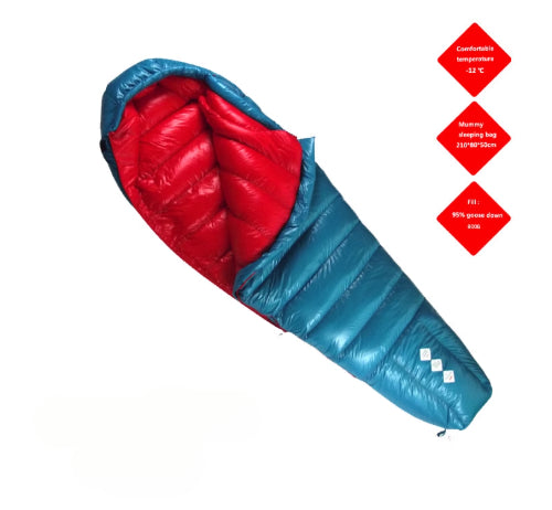 Bolsa de Dormir Portátil de Plumón de Ganso Acolchada para Camping - Image 6