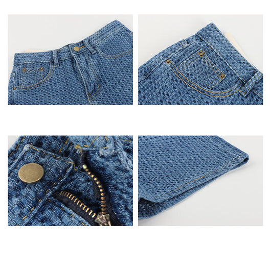 Shorts de Mezclilla Cintura Alta Pierna Ancha - Image 17