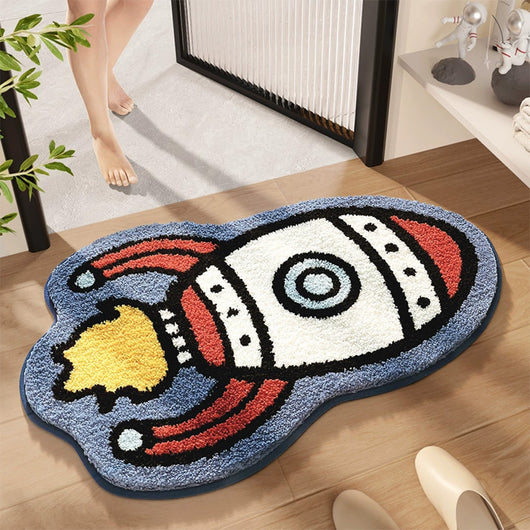 Tapete de Baño Cohete Antideslizante Absorbente con Diseño Infantil - Image 5