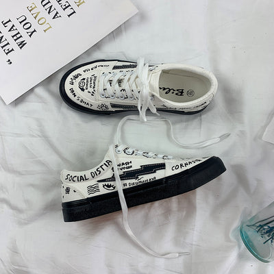 Zapatillas de Lona Blancas Estilo Japonés para Mujer - Primavera - Image 10