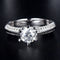 Anillo de Plata 925 para Mujer con Diamante de Seis Puntas