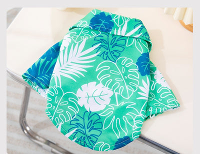 Camisa Hawaiana Playa para Mascotas con Diseño de Hojas - Image 14