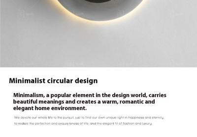 Lámpara Solar de Pared Estilo Nórdico Eclipse para Dormitorio - Image 13