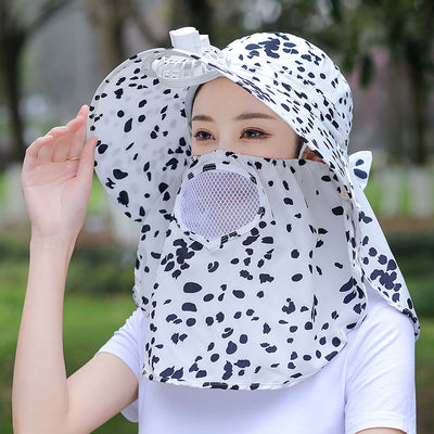 Sombrero de Recolección con Máscara Facial y Estampado Moteado - Image 16
