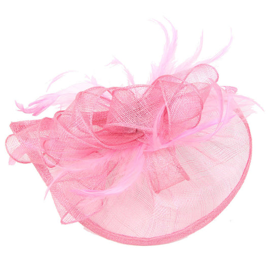 Tocado Nupcial con Plumas y Pasador Decorativo en Fibra Natural - Image 9