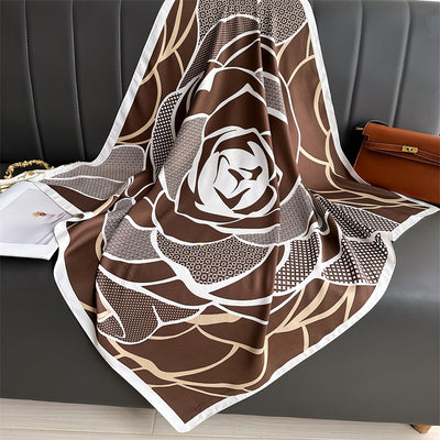 Chal Hijab Protector Solar con Bloques de Color Floral - Image 8