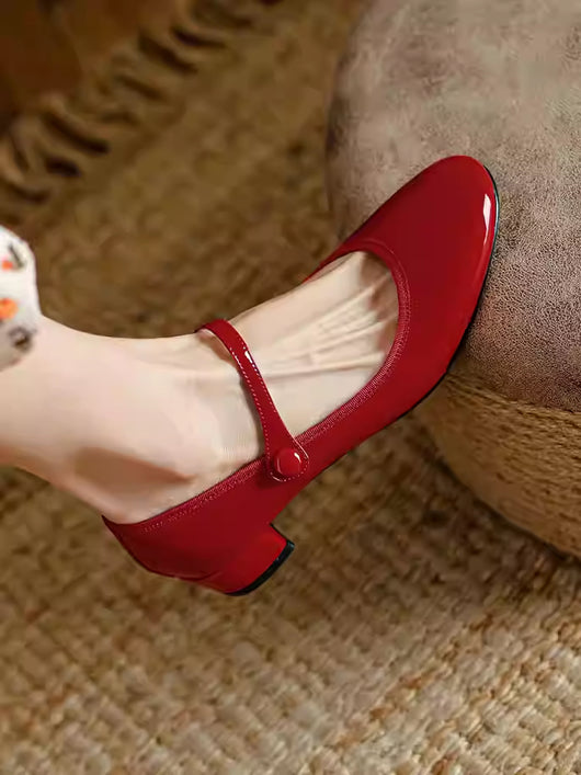Zapatos de Tacón Grueso Elegantes con Suela Suave para Mujer - Image 6