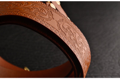 Cinturón de Cuero para Hombre con Patrón Tejido - Image 8