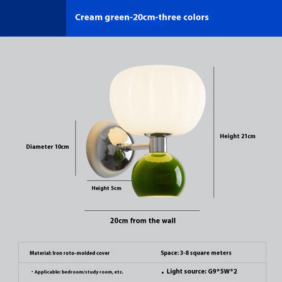 Lámpara de Pared Estilo Crema para Dormitorio y Pasillo - Image 8
