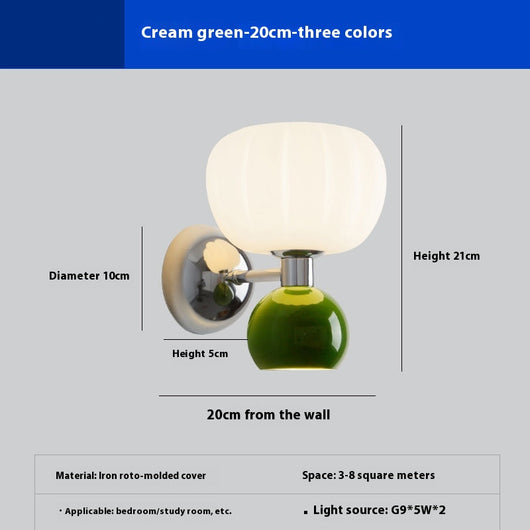Lámpara de Pared Estilo Crema para Dormitorio y Pasillo - Image 8