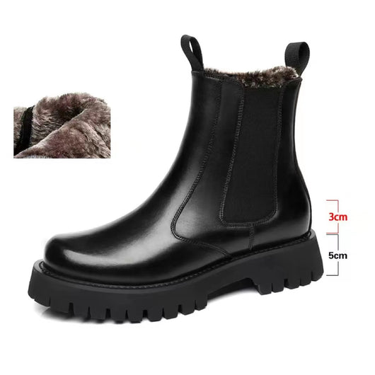 Botas Doc Martens Hombre Suela Gruesa Caña Media Cuero Premium - Image 13