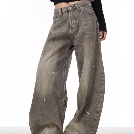 Pantalones Vaqueros Retro Splash Ink Machete para Pareja