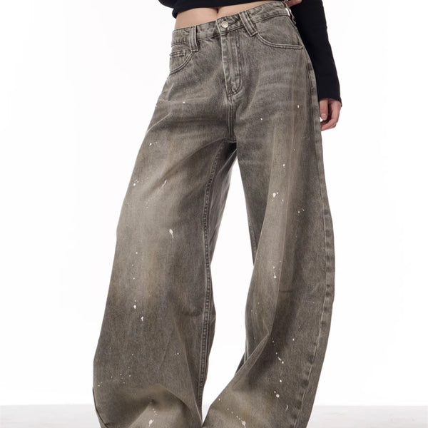 Pantalones Vaqueros Retro Splash Ink Machete para Pareja