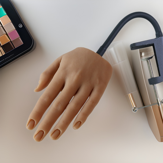 Mano de Silicona para Práctica de Uñas - Modelo Realista de Entrenamiento