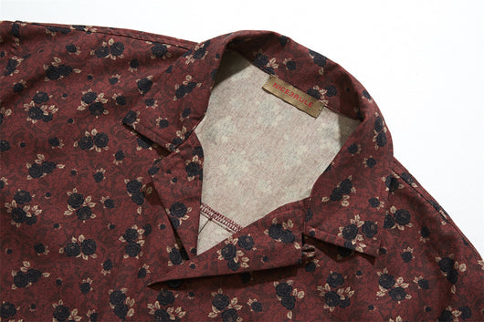 Camisa Retro Estampada para Hombre - Manga Corta Verano - Image 11