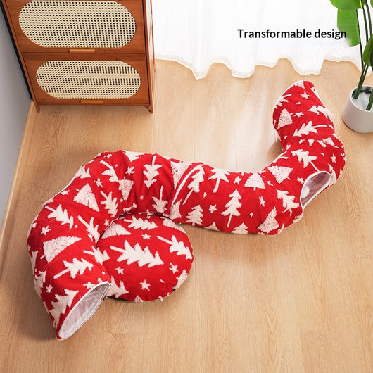 Túnel Árbol de Navidad con Cama para Gatos - Nido Flanela - Image 3