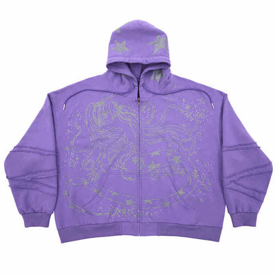 Sudadera Snake Demon Girl con Diamantes - Image 4