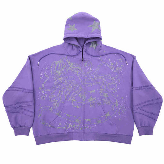 Sudadera Snake Demon Girl con Diamantes - Image 4