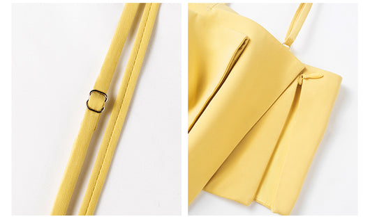 Top Halter Amarillo con Lazo y Detalle de Hombro - Image 8