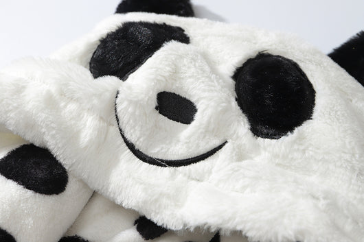 Abrigo Reversible de Peluche Vaca y Panda - Doble Cara para Invierno - Image 21