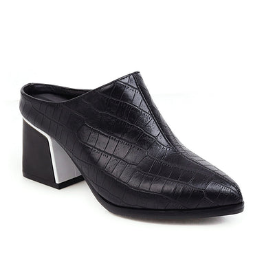 Zapatos Baotou Talla Grande con Patrón de Piedra - Image 11