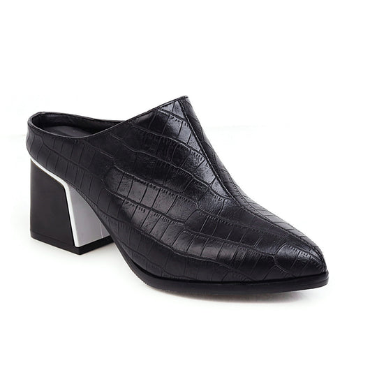 Zapatos Baotou Talla Grande con Patrón de Piedra - Image 11