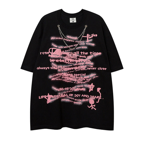 Playera Unisex con Letra Personalizada de Manga Corta