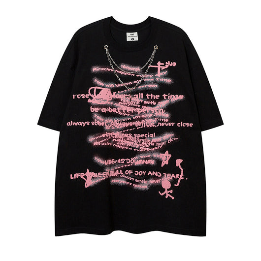 Playera Unisex con Letra Personalizada de Manga Corta