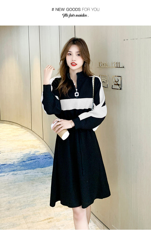 Vestido Tejido Slim con Contraste de Colores - Elegancia y Comodidad - Image 19