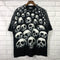 Camiseta Rap Rock Calavera Densa Manga Corta