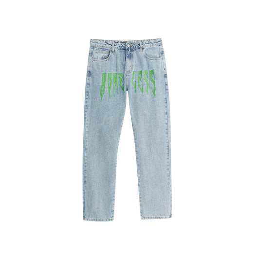 Pantalones Denim Anchos de Moda Estadounidense - Image 4