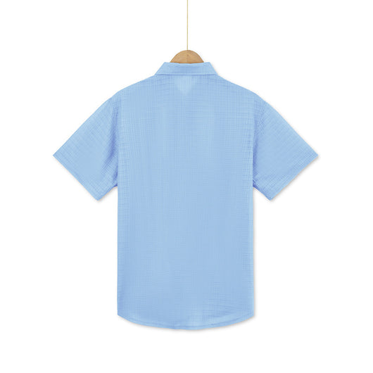 Camisa Suelta de Solapa Lisa para Hombre - Estilo Casual Festivo - Image 15